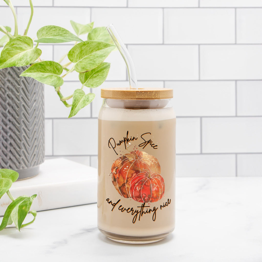 Pumpkin Spice Glass Jar