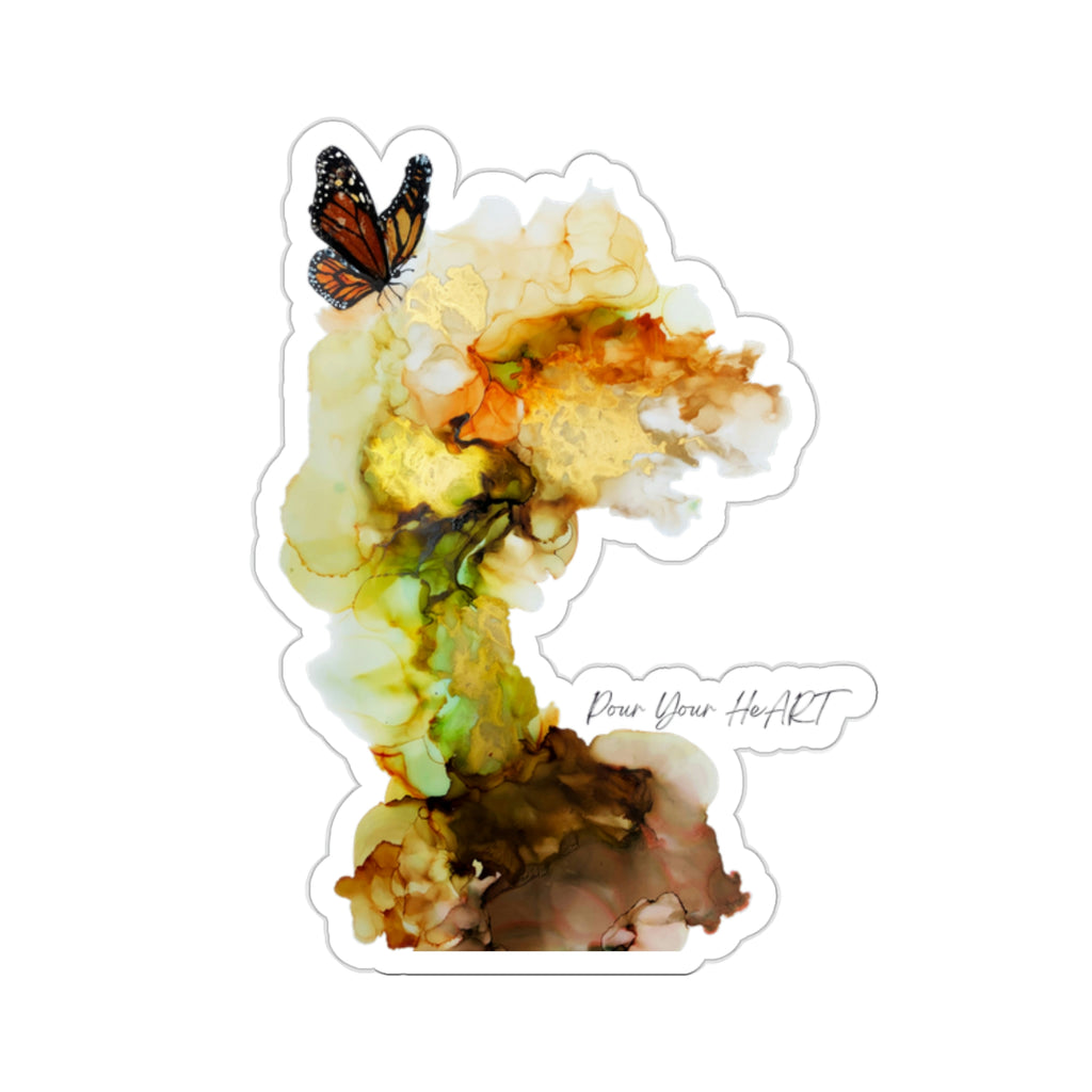 Lady Butterfly Art Sticker